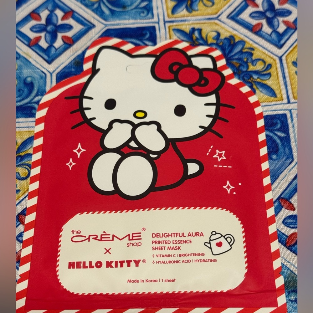 The Crème Shop x Hello Kitty Red Delightful Aura Hydrating Sheet Mask